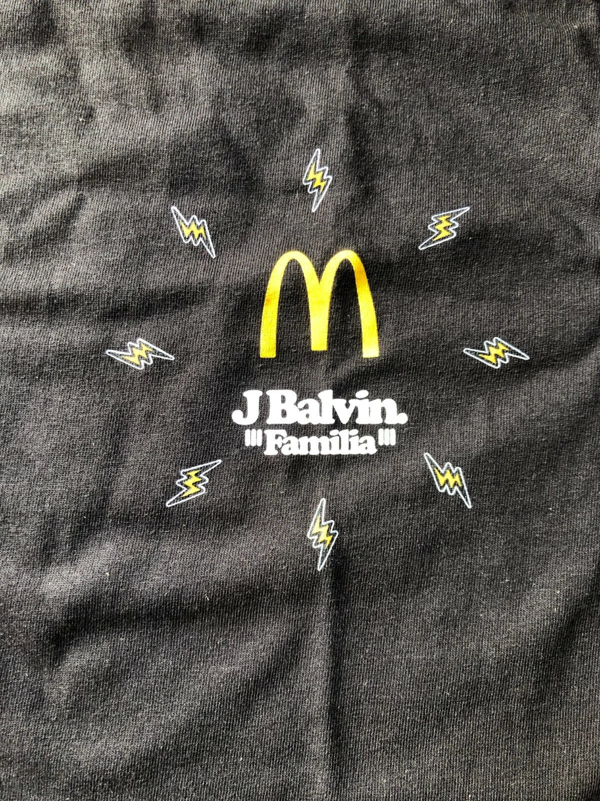 Authentic New McDonald’s X J Balvin Crew 2020 Black Employee T Shirt All Sizes Unisex , , , Long Sleeve Tee