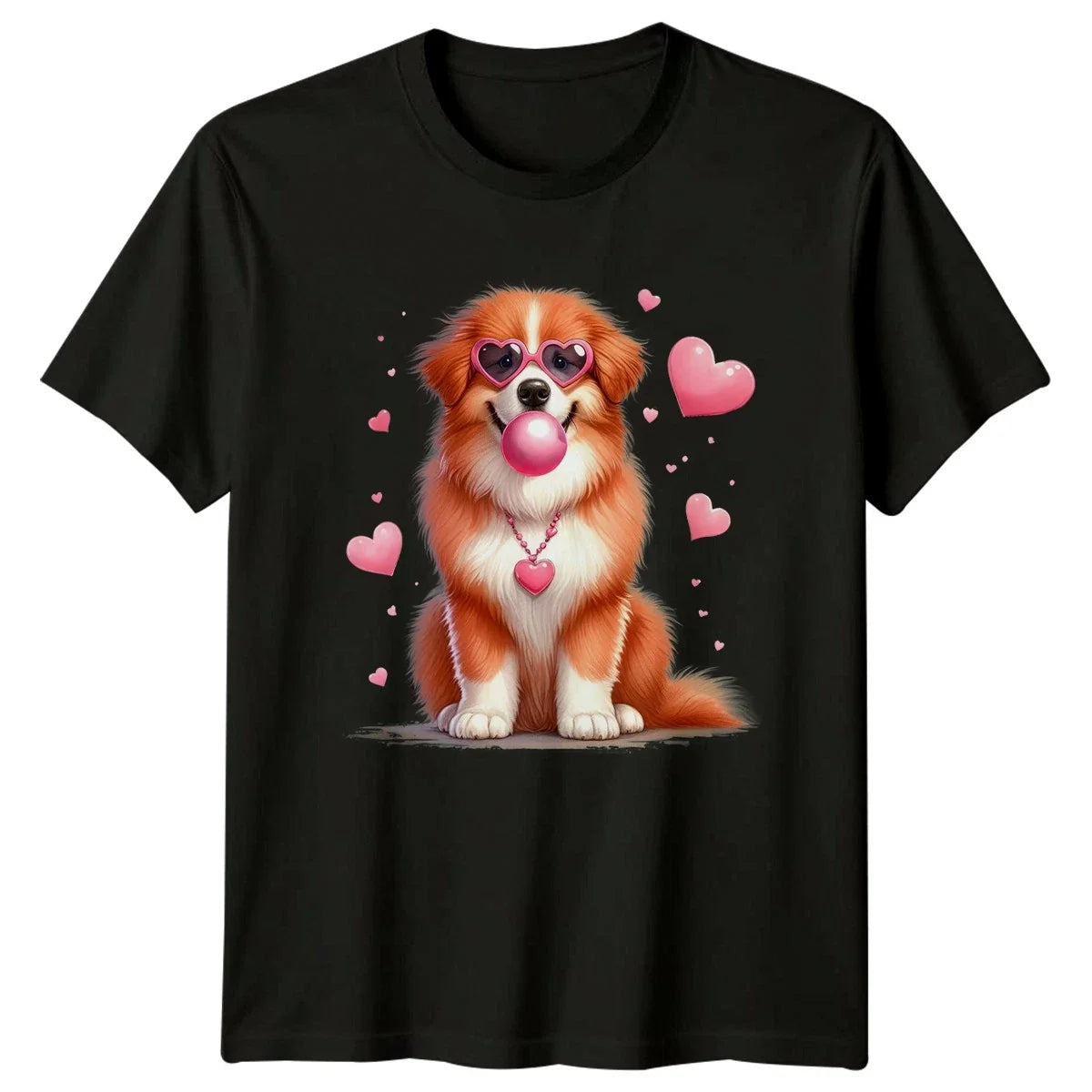 Dogs Valentines Day Animals Mens Womens Tee Graphic Unisex Top Unisex , , , Long Sleeve Tee