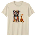 Colorful Shaggy Dog Cute Cat Animals Dogs Cats Mens Womens Tee Graphic Unisex , , , Long Sleeve Tee