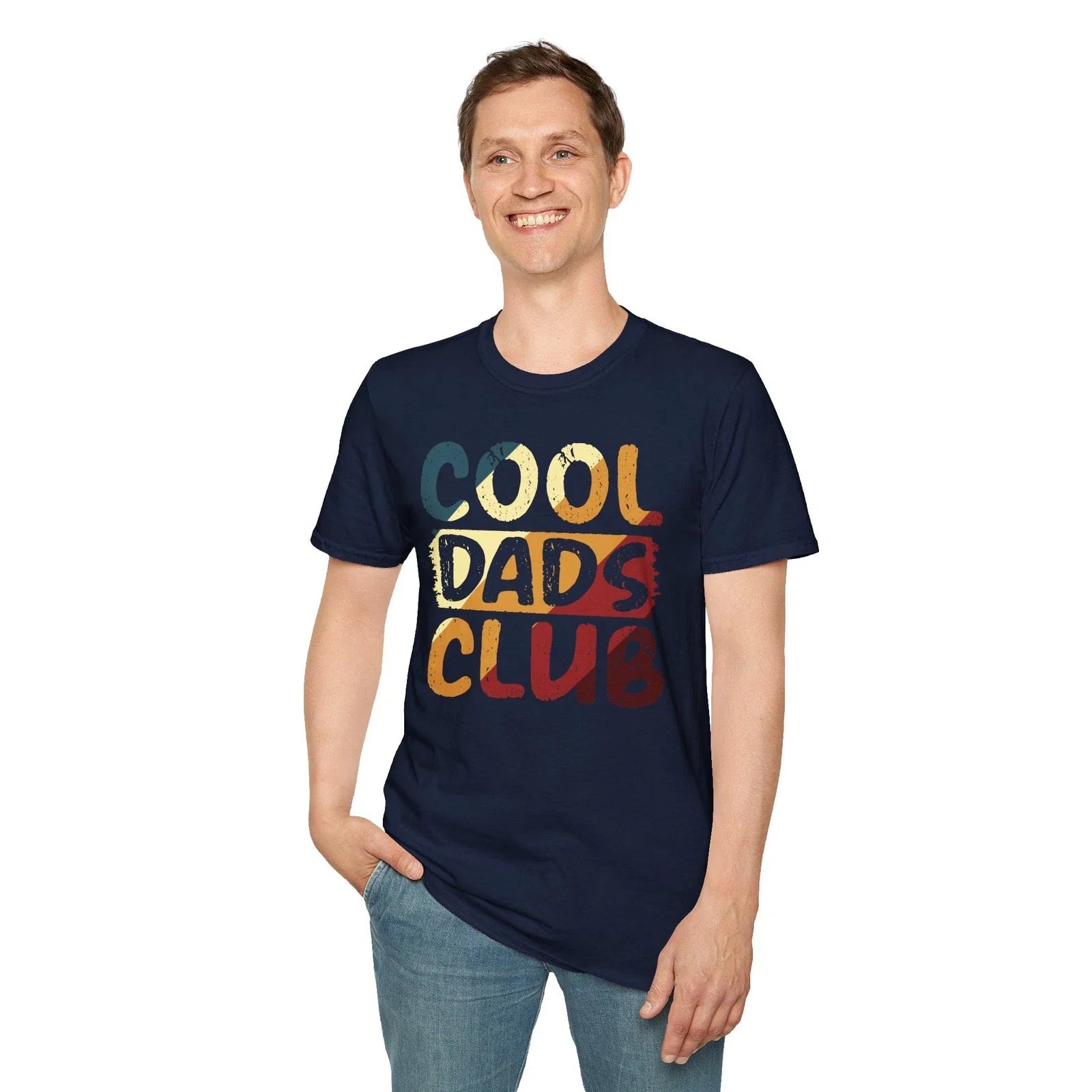 Cool Dads Club Funny Retro Vintage Father's Day Gift Dad Jokes S-3XL Unisex , , , Long Sleeve Tee