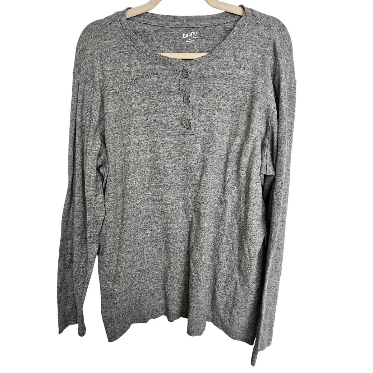 Duluth Trading Co Mens Henley Shirt Sz XL Minimalist Everyday Easy Casual Cotton Unisex , , , Long Sleeve Tee