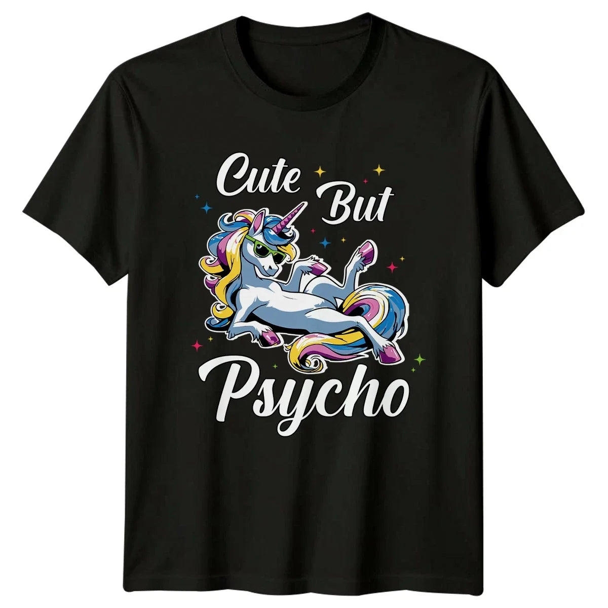 Cute But Psycho Womens Unicorn Fantasy Birthday Gift For Her Unisex , , , Long Sleeve Tee