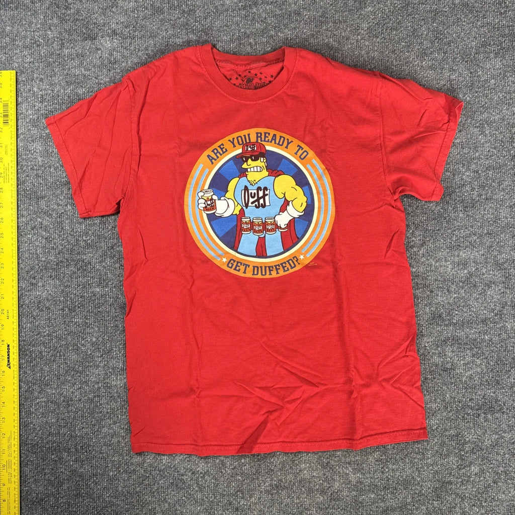 Universal Studios Duffman Shirt Size M Simpsons Beer Cartoon Funny Get Duffed