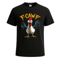 F Caw F White Cock Graphic Print Novelty Joke Funny Men's T-shirt Tee Top