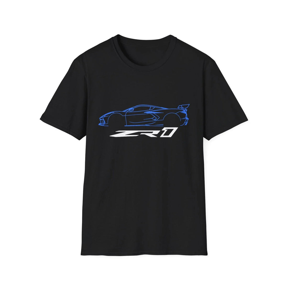 C8 ZR1 Shirt | Rapid Blue Line Art Tee for Chevy Fans & Supercar Lovers Unisex , , , Long Sleeve Tee