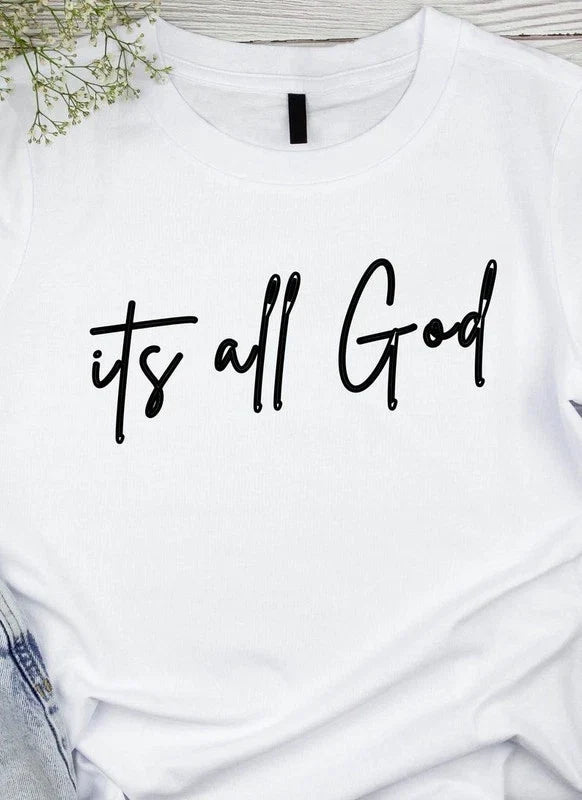 It's All God | Minimalist Christian Unisex Tee Unisex , , , Long Sleeve Tee