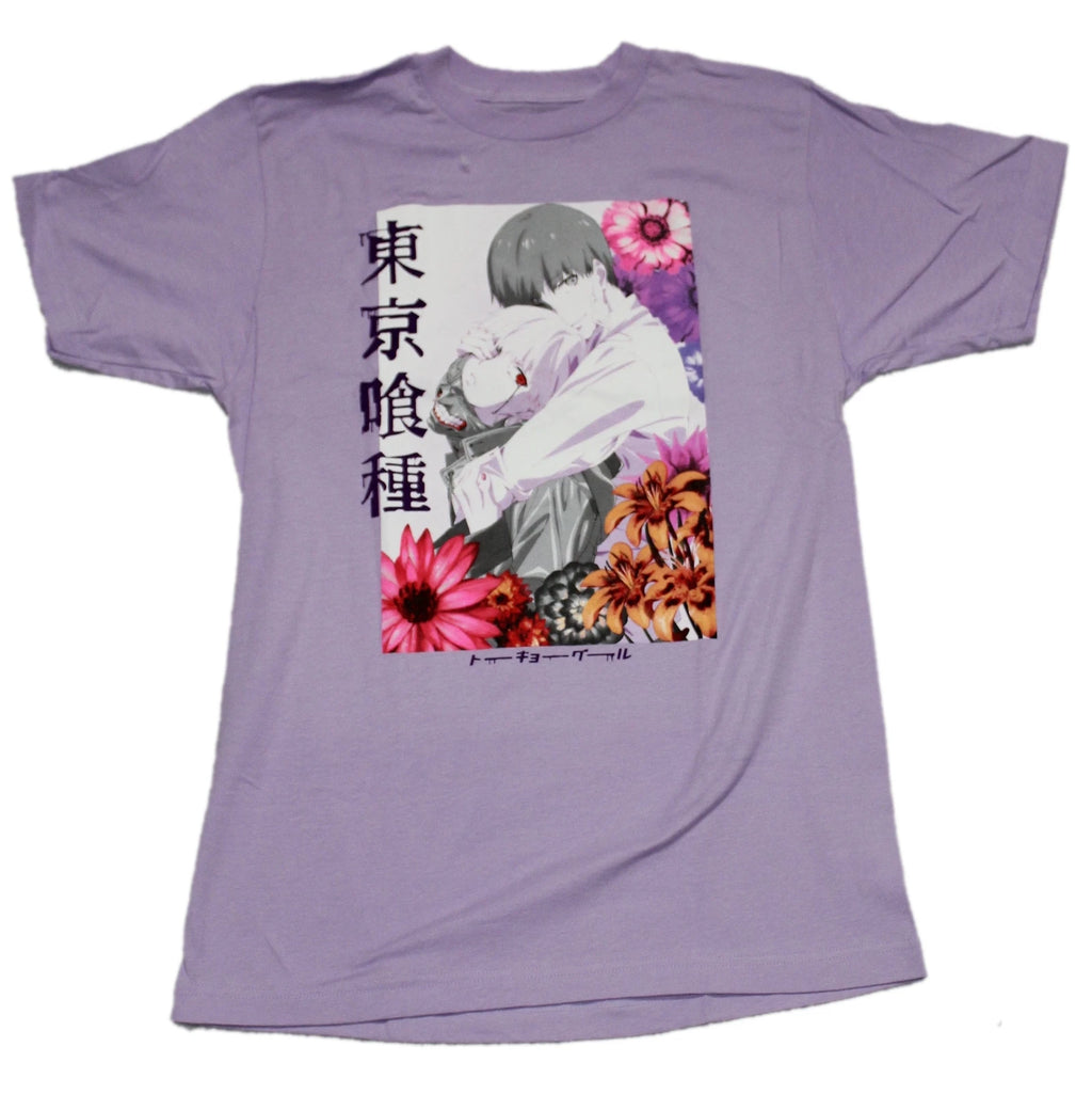 Tokyo Ghoul New Adult T-Shirt - Flowered Kanji Box Duo Image