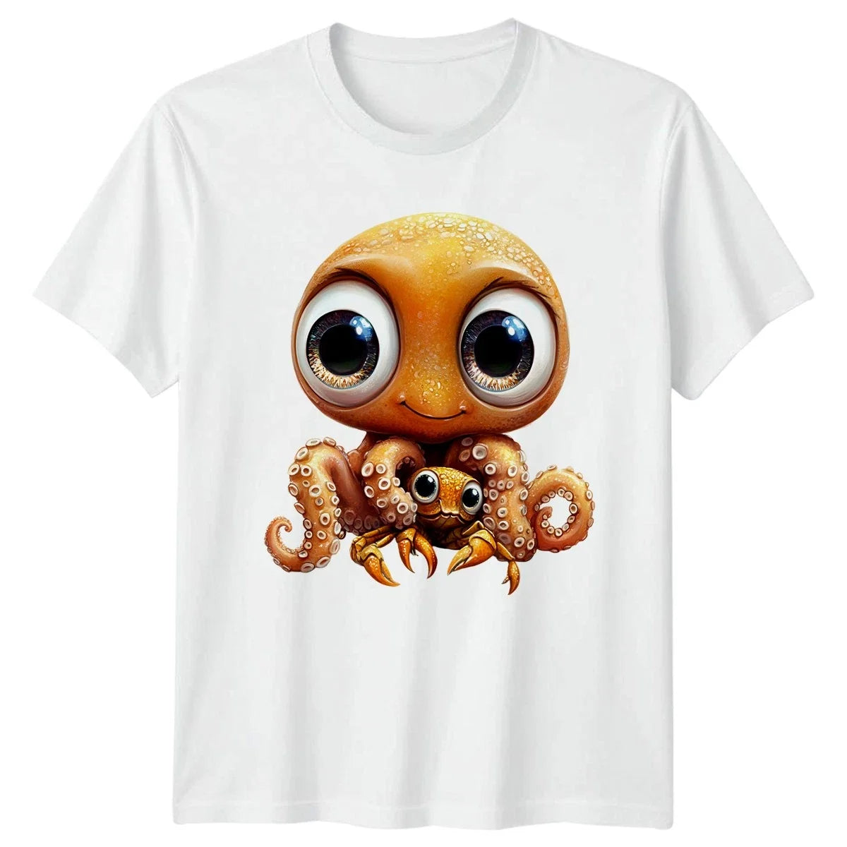 Cute Octopus And Crab Ocean Life Marine Animal Birthday Gift For Him Her Unisex , , , Long Sleeve Tee