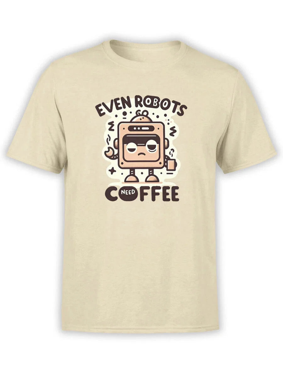 FANTUCCI Robot Collection | Robots Need Coffee Unisex , , , Long Sleeve Tee