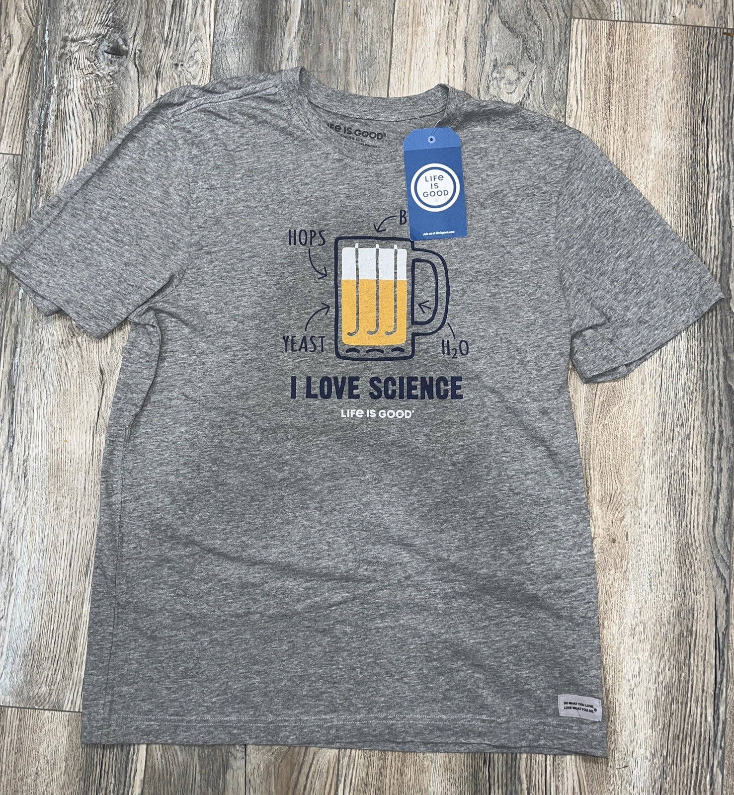 Life Is Good Beer I Love Science Crusher T Shirt Size M NWT