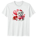Puppy Valentines Day Dogs Mens Womens Tee Graphic Unisex Top Unisex , , , Long Sleeve Tee