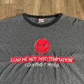 Vintage Y2K Evil Face Lead Me Not To Temptation Size XL Skate Grunge Unisex , , , Long Sleeve Tee