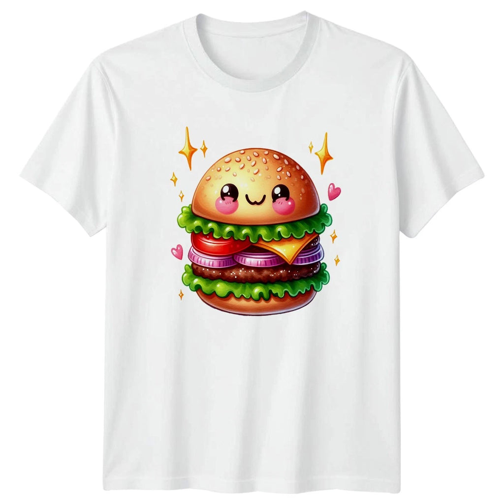 My Happy Kawaii Burger Love T-Shirt Kawaii Food Fast Food Birthday Gift