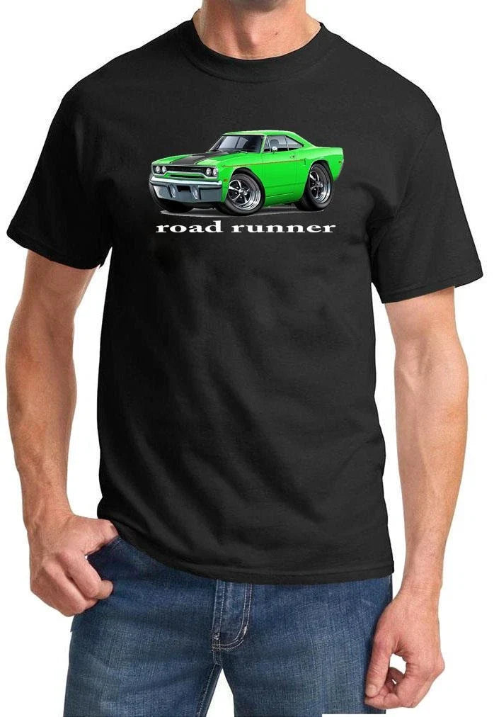 1970 Plymouth Road Runner Hardtop Full Color Cartoon Tshirt NEW FREE SHIPPING Unisex , , , Long Sleeve Tee