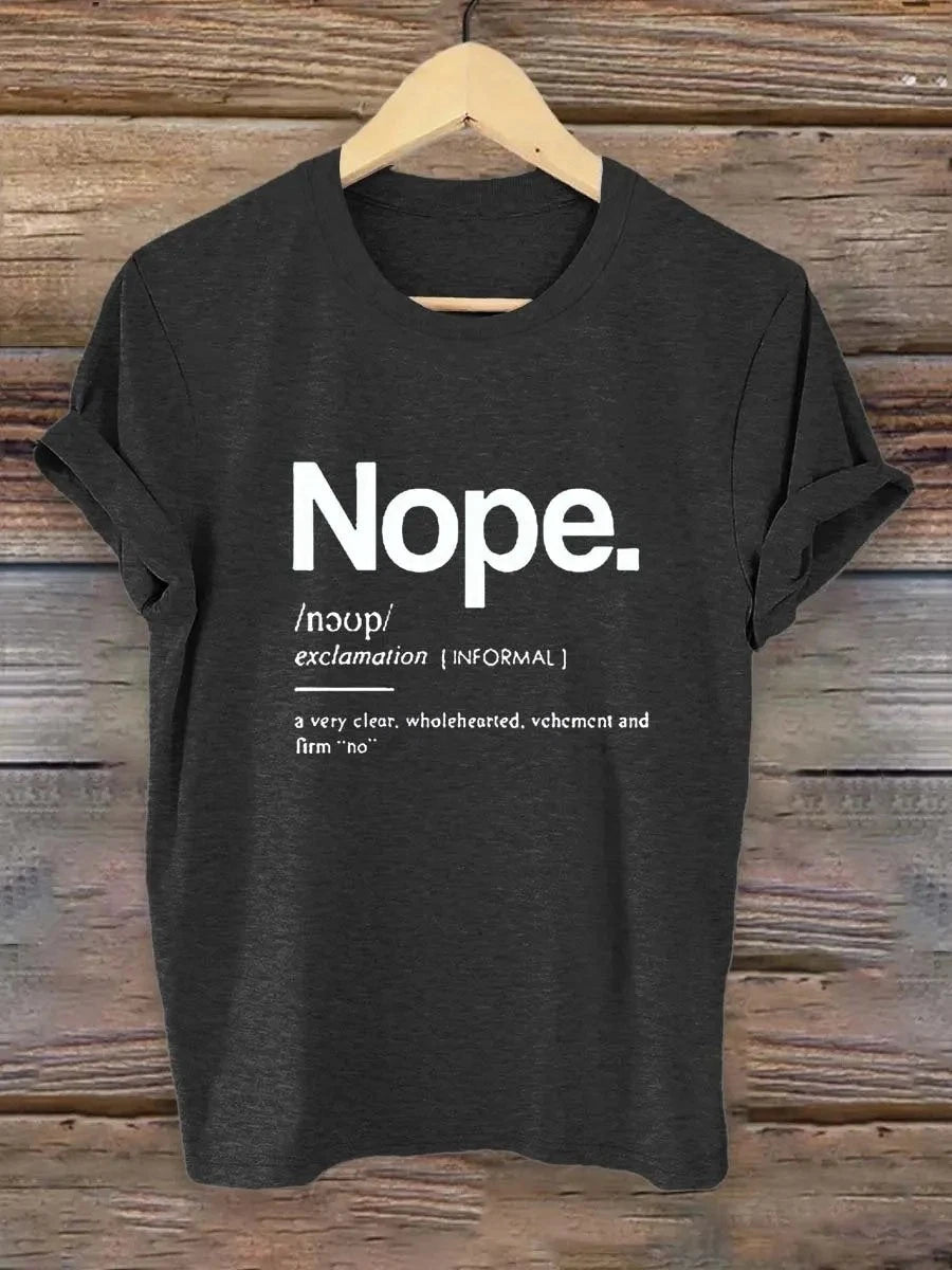Nope Definition Funny Sarcastic Quote T Shirt