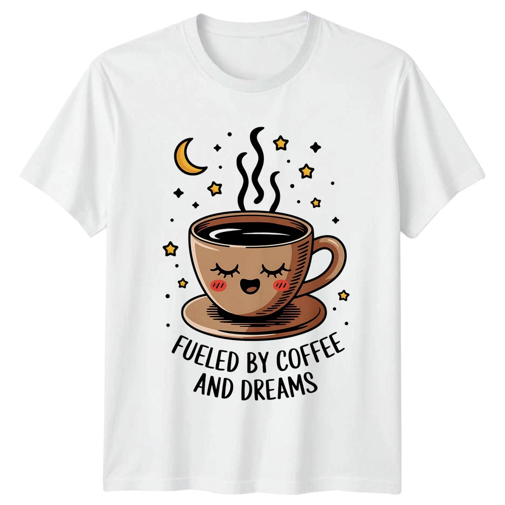 Fueled By Coffee And T-Shirt Coffee Lover Kawaii Coffee Him And Her