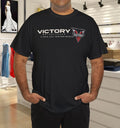 New Victory Motorcycle New OEM Men's Black Power Logo Tee Unisex , , , Long Sleeve Tee