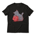 Dungeons And Dragons Cat D20 Dice Graphic Lightweight Cotton Tee Unisex Unisex , , , Long Sleeve Tee