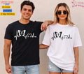 Unisex Butterfly Heartbeat Lifeline T shirt Men T shirt Women valanity Romantic