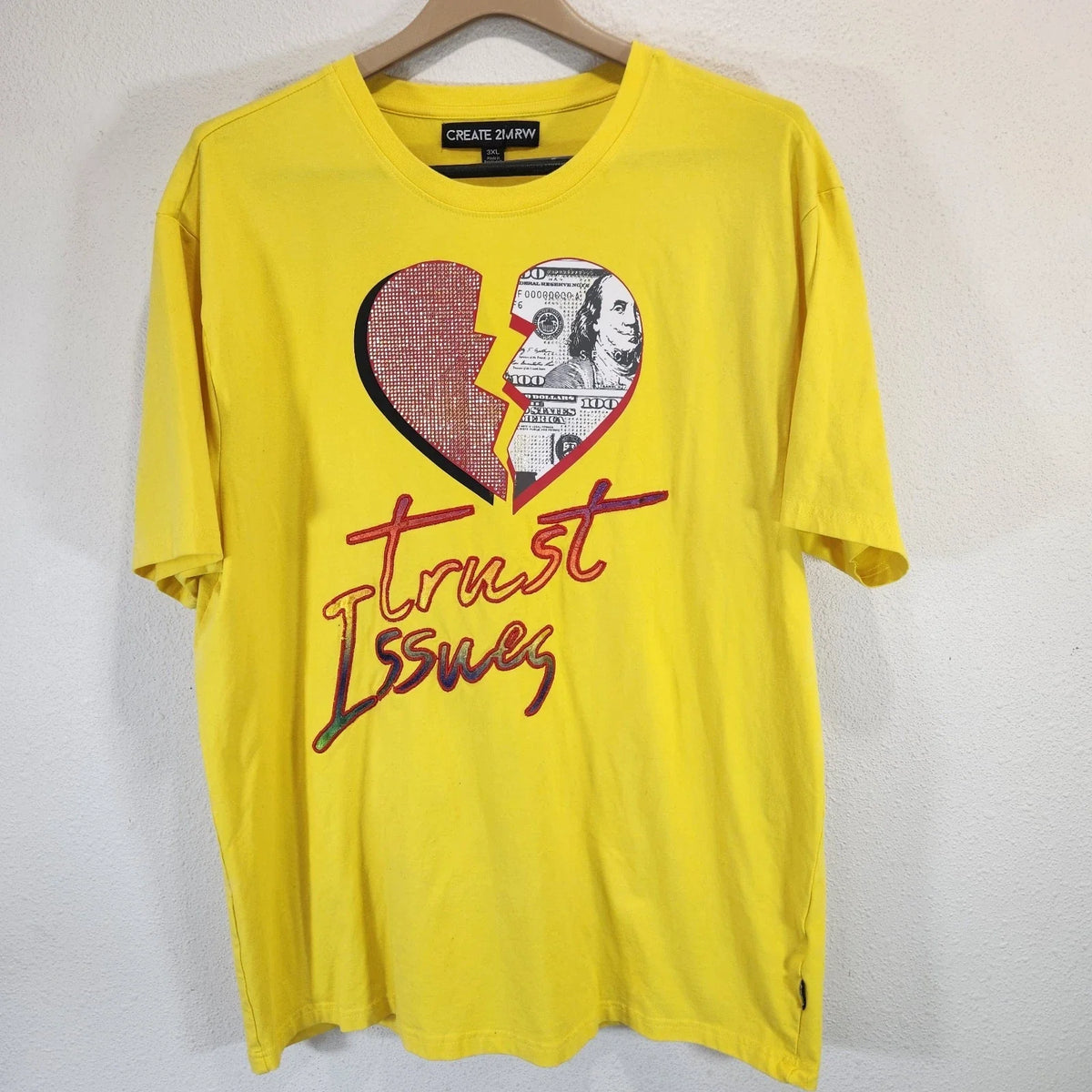 Create ZMRW Men 3XL Art Graphic Shirt Street Art Statement Short Sleeve Tee FLAW Unisex , , , Long Sleeve Tee