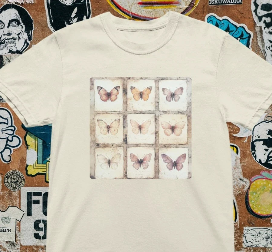 Vintage Butterfly – Antique Style Insect Graphic Tee – Aesthetic Moth Unisex , , , Long Sleeve Tee