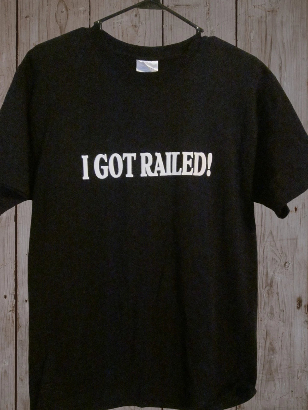 Rail House Brewery "I Got Railed!" Adult M Black Double-Sided Short Sleeve Tee