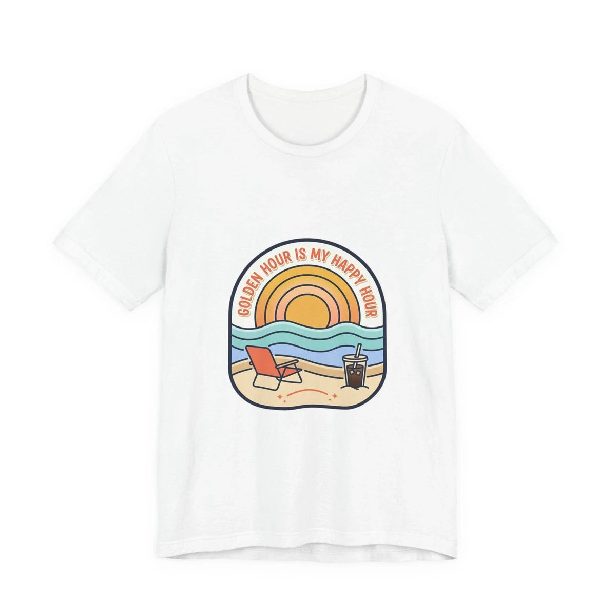 Golden Hour Beach Graphic Tee | summer aesthetic, coastal vibes Unisex , , , Long Sleeve Tee