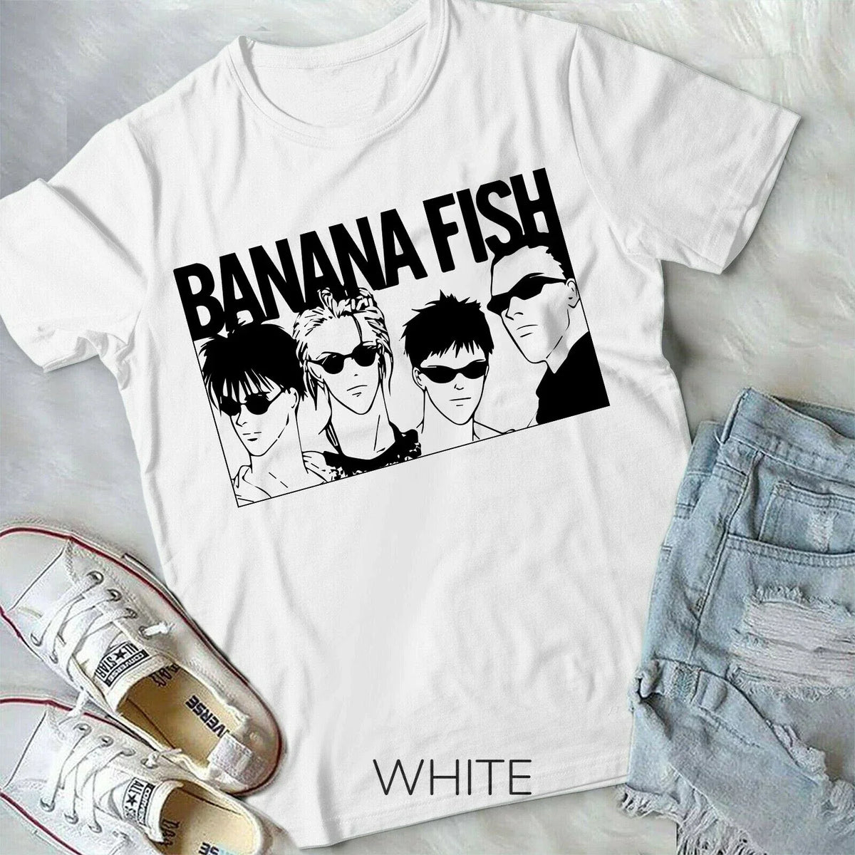 Banana Fish,Eiji Okumura, Ash Lynx,Okumura,Anime aesthetic,kawaii,unisex shirt Unisex , , , Long Sleeve Tee