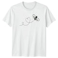 Cute Bee Flying Heart Line Womens Pollinator Nature Unisex , , , Long Sleeve Tee