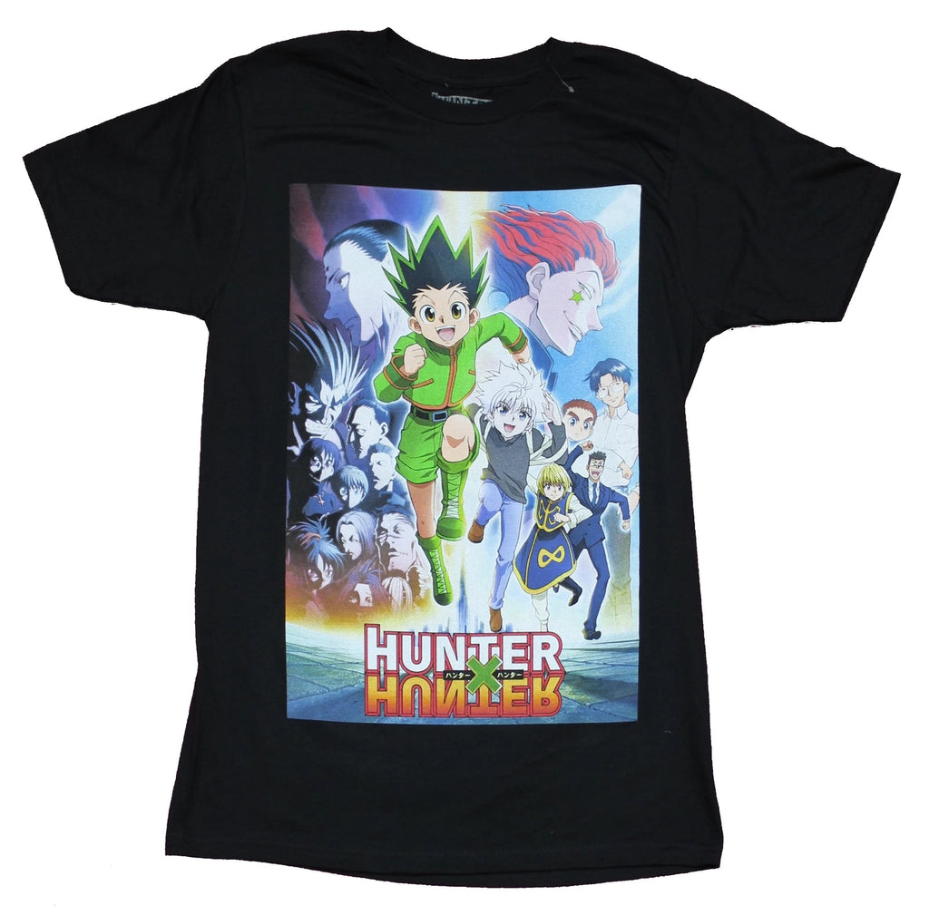 Hunter X Hunter Adult New T-Shirt - Full Color Key Art Running Poster