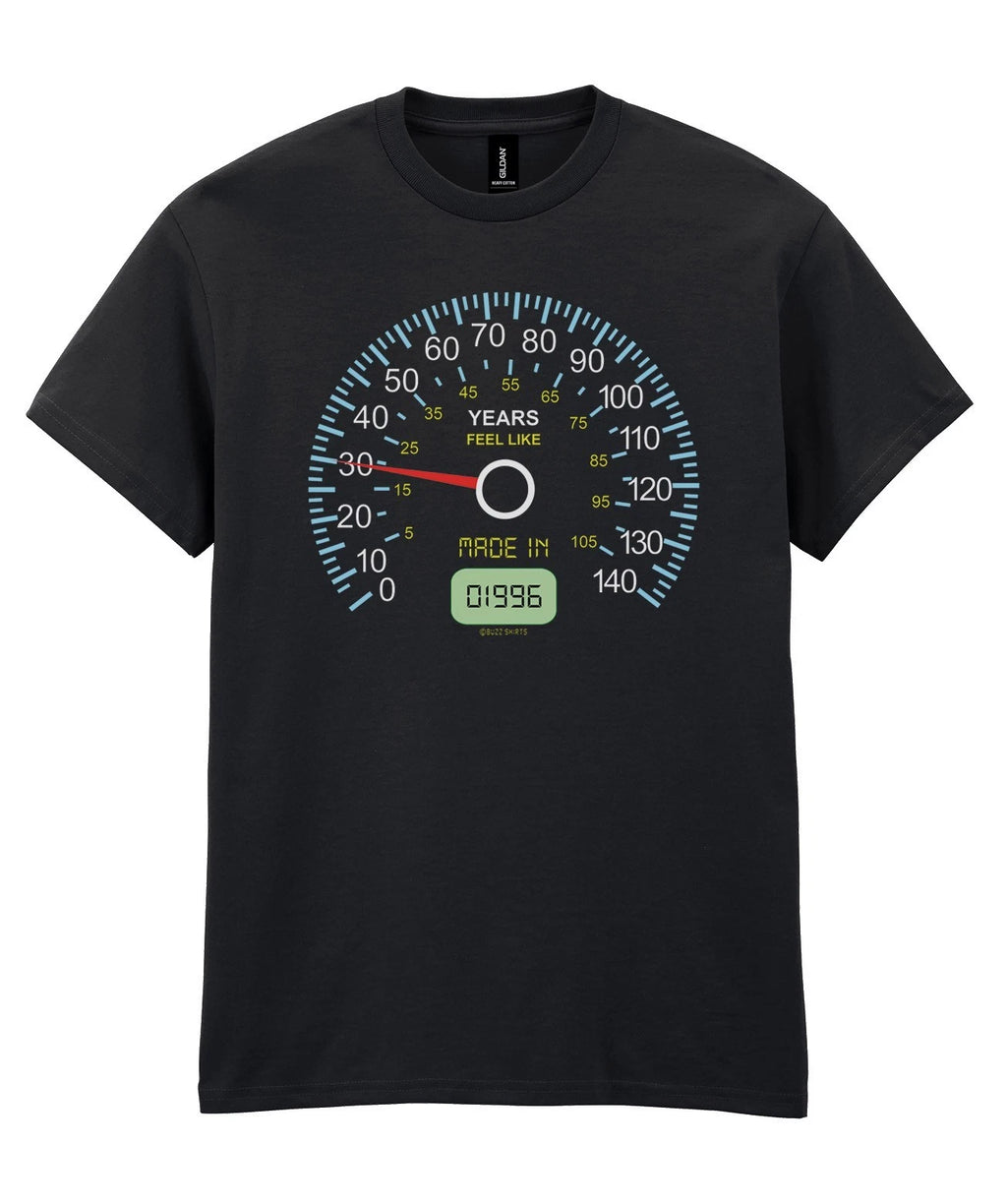Mens 30th Speedometer 1996 Birthday T-Shirt - Personalised Option- 30 Years Gift
