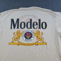 Cerveza Modelo Beer Logo T-Shirt Men's Size Large Beige