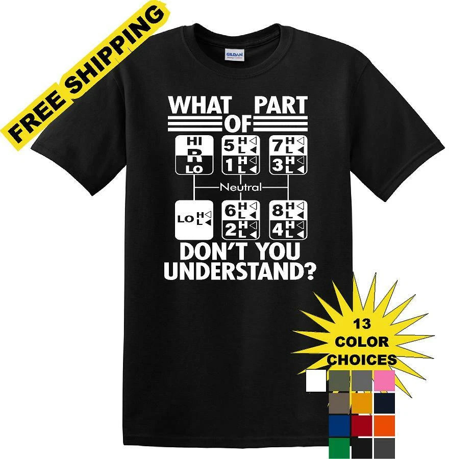 Gear Shift Language - Funny shirt - short sleeved T-shirt