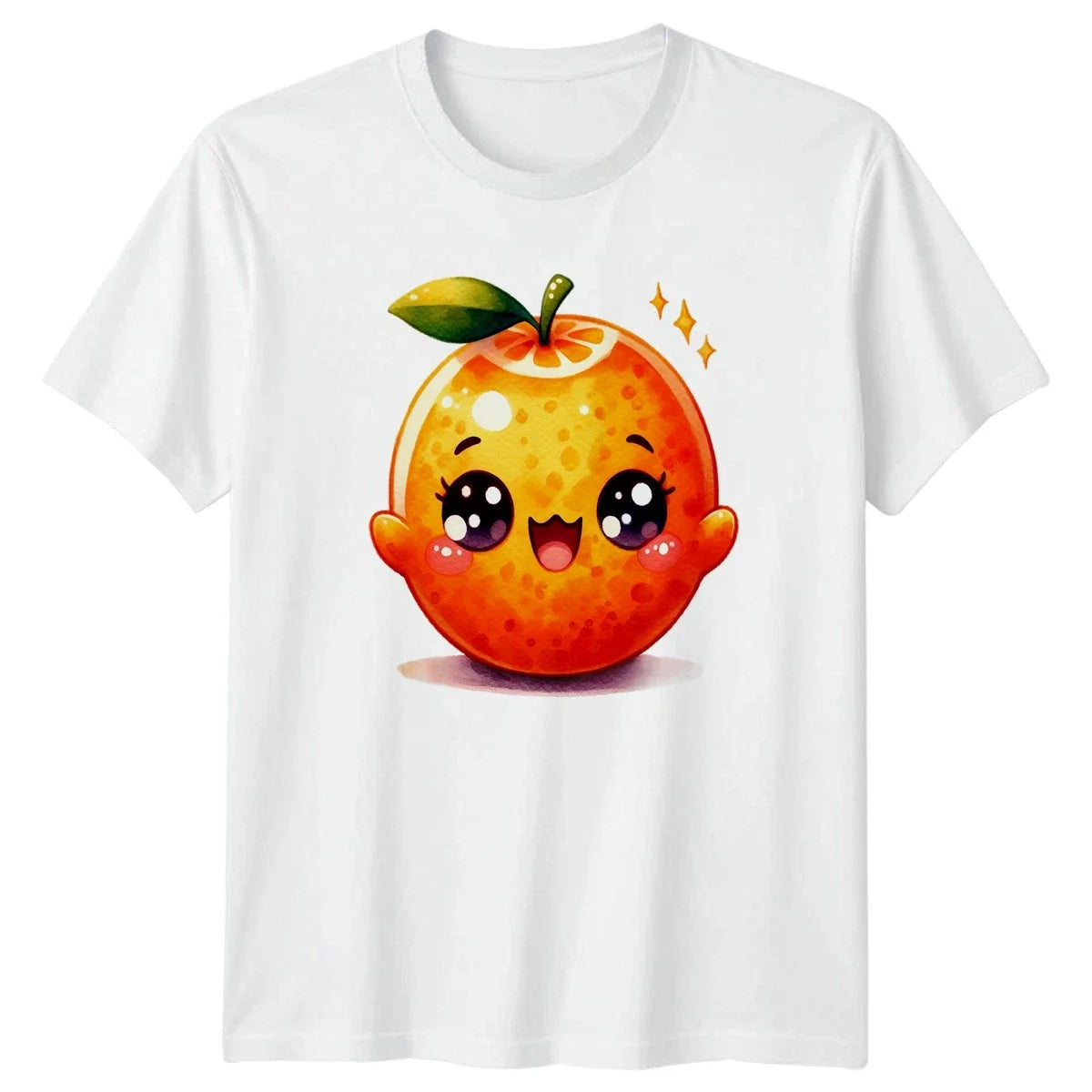 Cute Happy Orange Fruit Kawaii Citrus Food Birthday Gift For Him And Her Unisex , , , Long Sleeve Tee