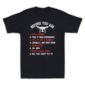 Before You Ask It's A Drone List Graphic Shirt Funny Drone Men's Cotton Unisex , , , Long Sleeve Tee