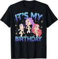 Kpop Demon Hunters It's My Birthday Cute Chibi Group Shot Unisex , , , Long Sleeve Tee
