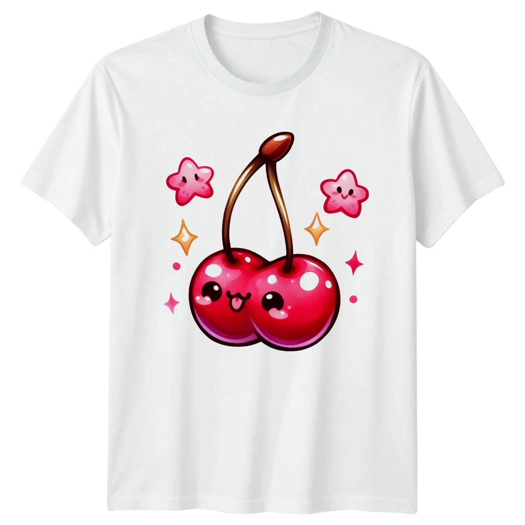 Sweet Kawaii Cherries Happy Fruit T-Shirt Fruit Kawaii Birthday Gift