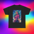 Anime Girl Teal Hair Portrait | Vibrant Sunset Aesthetic Graphic Tee Unisex , , , Long Sleeve Tee