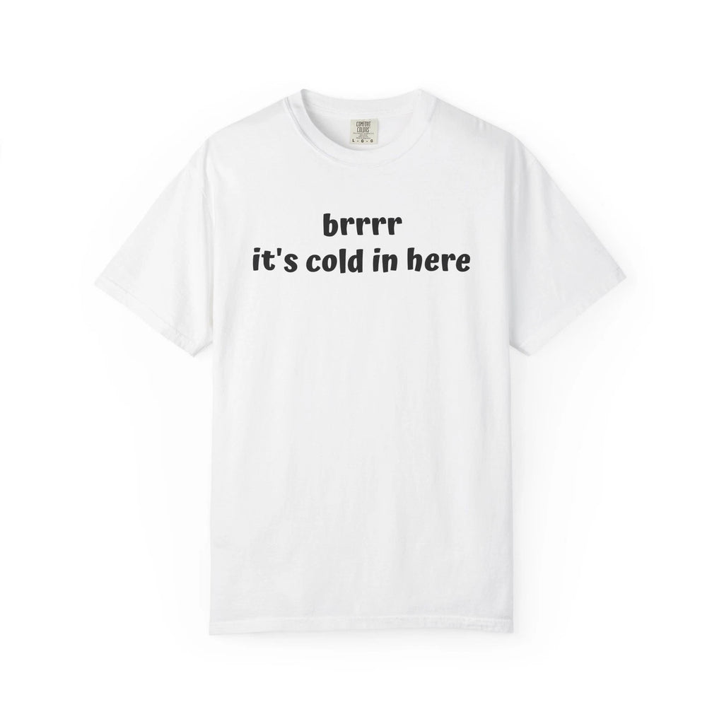 Cool Weather Tee - Unisex Garment-Dyed T-shirt, Funny Quote Shirt, "brrr"
