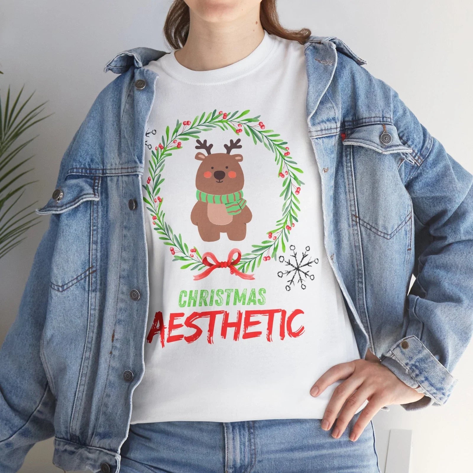 Christmas Aesthetic Cozy Holiday Tee | Unisex Heavy Cotton Shirt Unisex , , , Long Sleeve Tee