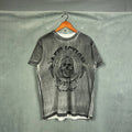 Vintage Y2K Affliction t shirt Mens Size Large Grey Indian Skull Grunge Biker Unisex , , , Long Sleeve Tee