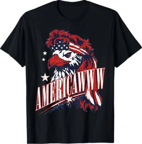 Americaww Sarcastic Fourth of July Bald Eagle T-Shirt