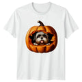 Cute Shih Tzu Dog Pumpkin Shih Tzu Halloween Gift For Him And Her Unisex , , , Long Sleeve Tee