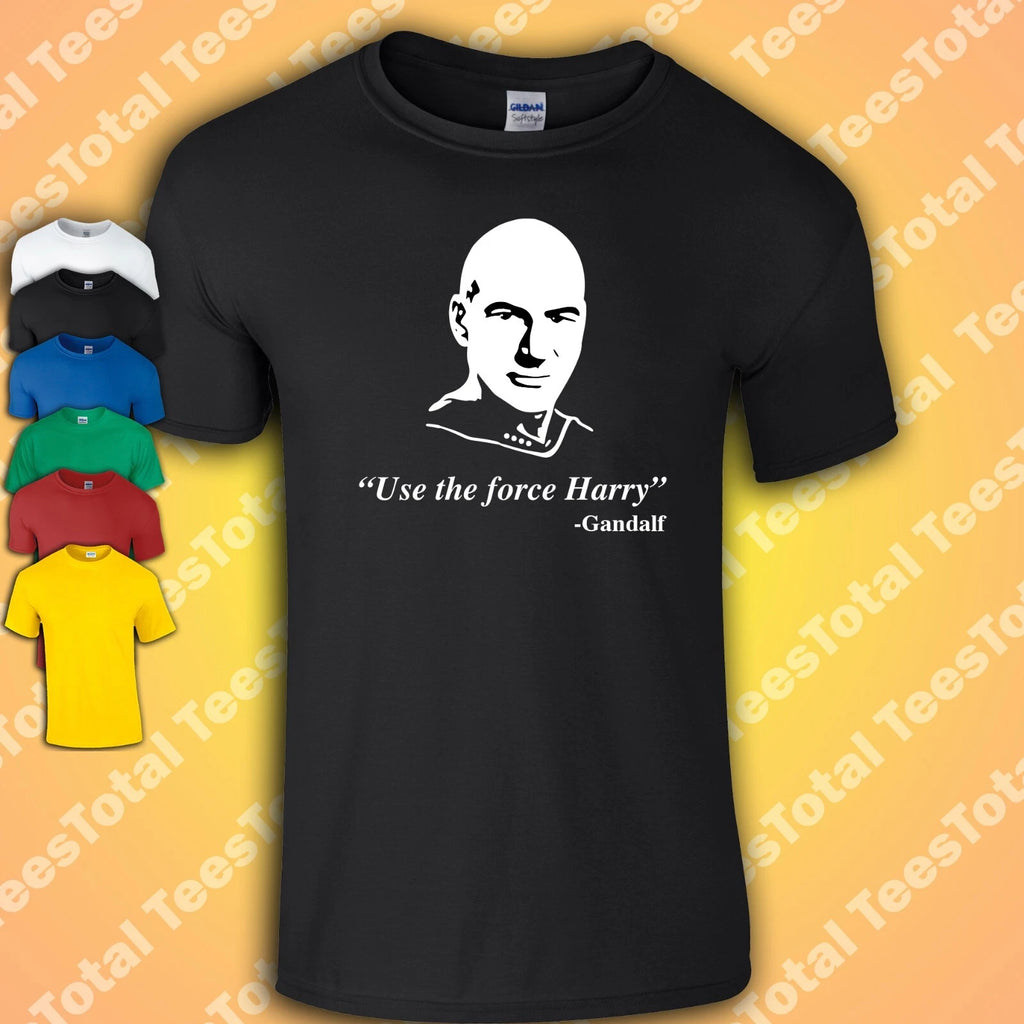 USE THE FORCE HARRY T SHIRT FUNNY JOKE WIZARD TREKKIE WARS GANDALF
