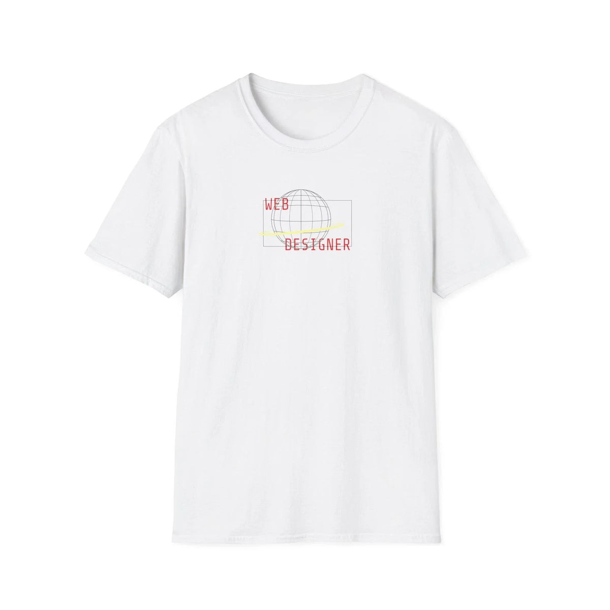 Web Designer | Minimal Grid Logo, Pastel Lines Unisex , , , Long Sleeve Tee