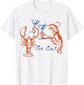 Martini Red Lobster Fisherman Aesthetic Summer Cocktail Unisex , , , Long Sleeve Tee