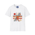 Abstract Geometric Sunset | Retro Stripes and Shapes Fashionista Unisex , , , Long Sleeve Tee