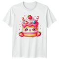 Sweet Kawaii Cake Face Cute Dessert Birthday Gift For Him And Her Unisex , , , Long Sleeve Tee