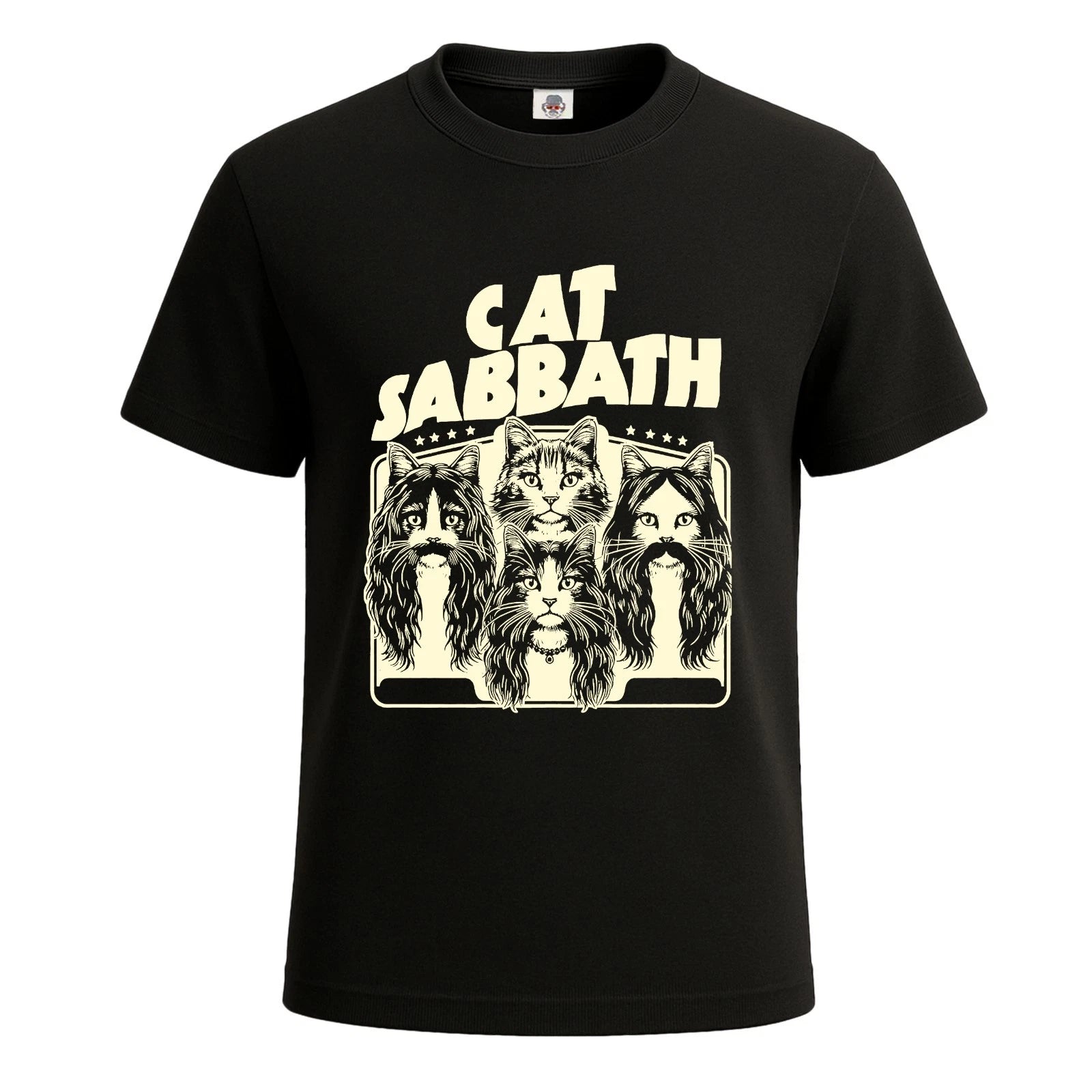 Cat Sabbath Novelty Funny Graphic Joke Men's T Shirt Funny Party Shirt Top Tee