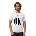 It's OK Men's Graphic Minimalist Slogan Cotton Tee Black White Unisex , , , Long Sleeve Tee